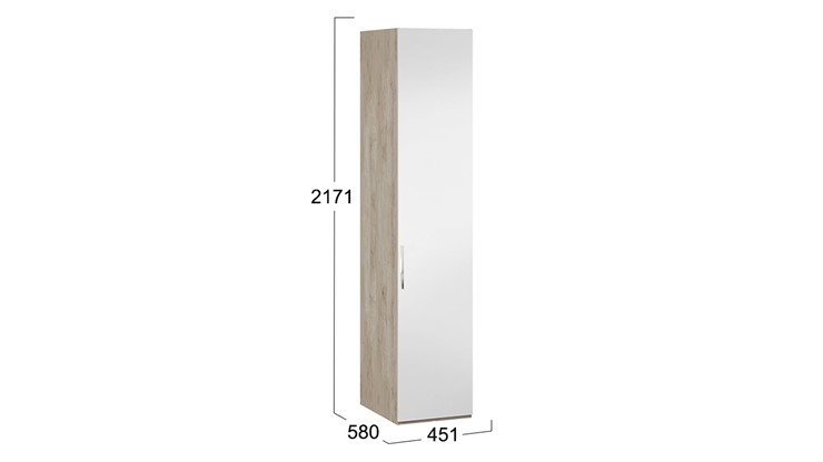Шкаф для белья Эмбер правый СМ-348.07.002 R (Баттл Рок/Серый глянец) в Копейске - изображение 1