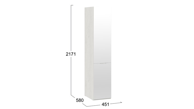 Распашной шкаф Либерти, Дуб крафт белый СМ-297.07.012 в Миассе - изображение 3