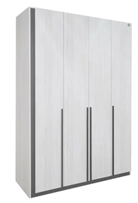 Шкаф 4х-дверный Винтер-4, винтерберг/темно-серый в Миассе