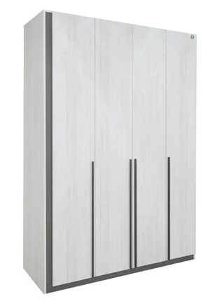 Шкаф 4х-дверный Винтер-4, винтерберг/темно-серый в Челябинске - изображение