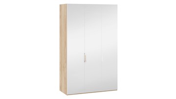 Шкаф для одежды Эмбер СМ-348.07.009 (Яблоня Беллуно/Белый глянец) в Магнитогорске