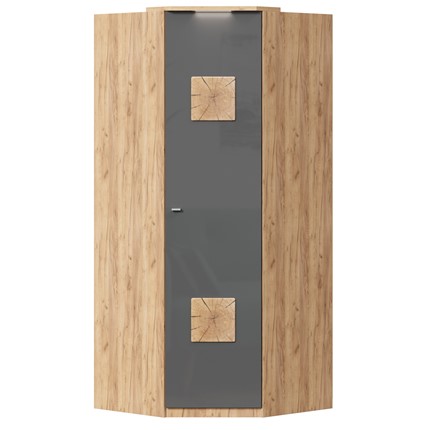 Шкаф угловой 45 с декоративной накладкой Фиджи, 659.245, антрацит в Миассе - изображение