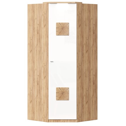Шкаф угловой 45 с декоративной накладкой Фиджи, 659.248, белый в Златоусте - изображение
