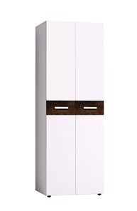 Шкаф для одежды Норвуд 54 фасад стандарт + стандарт, Белый-Орех шоколадный в Копейске