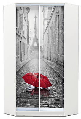 Шкаф 2300х1103х1103, ХИТ У-23-4-77-02, белая шагрень, Зонтик в Челябинске - изображение