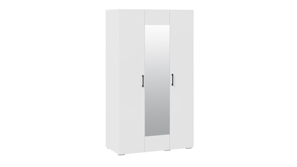 Шкаф для одежды 3-х дверный с зеркалом Нео (Белый) в Миассе - изображение