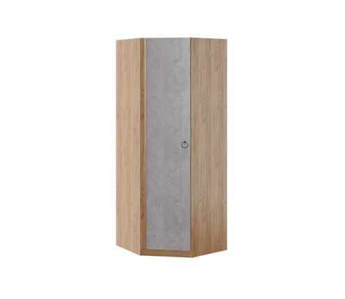 Распашной шкаф угловой Глэдис М21 (Дуб золотой/Цемент светлый) в Копейске - изображение