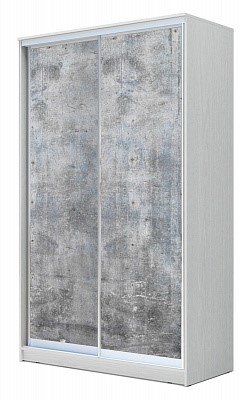 Шкаф 2-х дверный Хит-24-12-77-22, 2400х1200х620, Бетон Белый в Челябинске - изображение