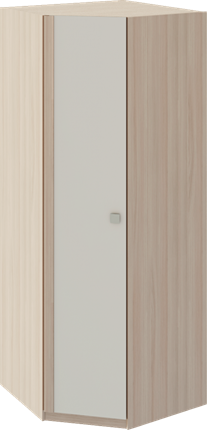 Угловой шкаф Глэдис М21 (Шимо светлый/Белый текстурный) в Магнитогорске - изображение