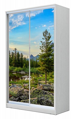 Шкаф 2-х дверный Хит-24-4-14-77-30, 2400х1362х420, Природа Белый в Челябинске - изображение