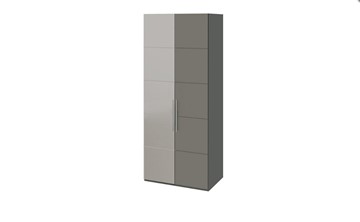 Шкаф Наоми с 1 зеркальной левой дверью, цвет Фон серый, Джут СМ-208.07.04 L в Челябинске - предосмотр