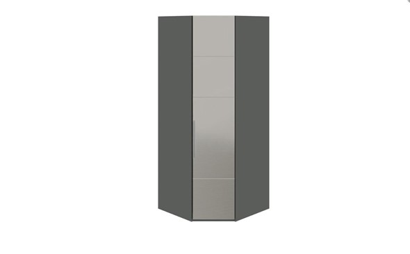 Шкаф Наоми с зеркальной правой дверью, цвет Фон серый, Джут СМ-208.07.07 R в Миассе - изображение