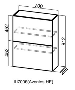 Барный кухонный шкаф Модерн Ш700б/912 (Aventos HF) в Миассе