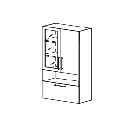 Кухонный шкаф Мыло, настенный хозяйственный двухдверный 1320*600*350, ШНХ 600*1320 в Миассе