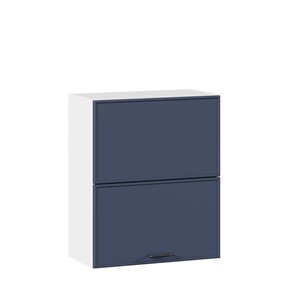 Горизонтальный кухонный шкаф 600 комбинированный Индиго ЛД 298.970.000.125, Белый/Тёмно-синий в Челябинске - предосмотр