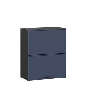 Горизонтальный кухонный шкаф 600 комбинированный Индиго ЛД 298.970.000.167, Чёрный/Тёмно-синий в Челябинске - предосмотр