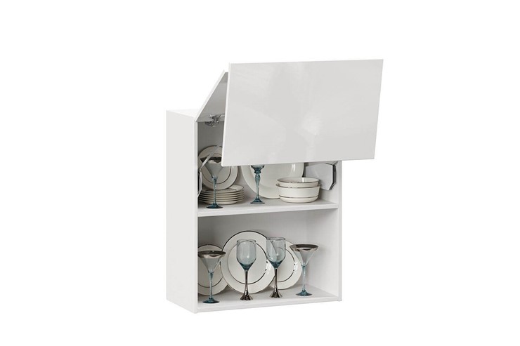 Шкаф кухонный горизонтальный 600 Шервуд, ЛД 281.970.000.173, белый/белый глянец в Челябинске - изображение 1