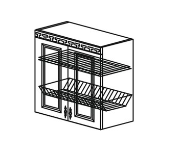Кухонный шкаф Веста настенный двухдверный с сушкой 718*600*323мм в Миассе
