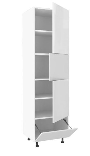 Шкаф для посуды 600, Шервуд, ЛД 281.470.000.156, белый/белый глянец в Челябинске - изображение 1