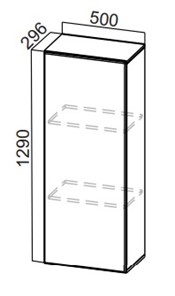 Кухонный пенал-надстройка Стайл, ПН500(720/296), МДФ в Копейске - предосмотр