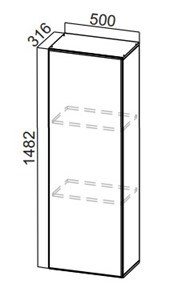 Шкаф-надстройка Стайл, ПН500(912/316), МДФ в Миассе