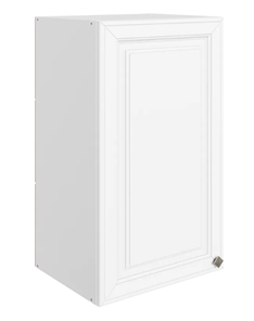 Кухонный навесной шкаф Мишель L400 H720 (1 дв. гл.) эмаль (белый/белый) в Челябинске