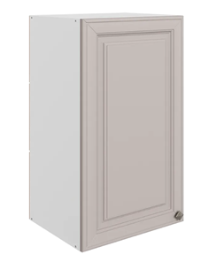 Шкаф навесной Мишель L400 H720 (1 дв. гл.) эмаль (белый/кофейный) в Челябинске - предосмотр