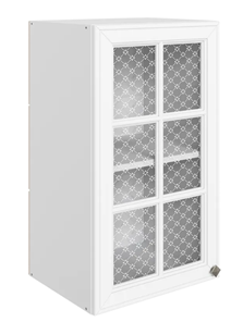 Навесной кухонный шкаф Мишель L400 H720 (1 дв. реш.) эмаль (белый/белый) в Миассе