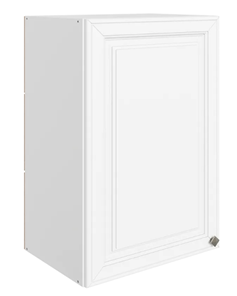 Шкаф настенный Мишель L450 H720 (1 дв. гл.) эмаль (белый/белый) в Челябинске