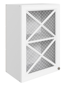 Шкаф настенный Мишель L500 H720 (1 дв. крест.) эмаль (белый/белый) в Копейске