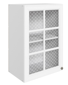 Шкаф кухонный Мишель L500 H720 (1 дв. реш.) эмаль (белый/белый) в Миассе