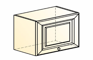 Кухонный шкаф Мишель L500 Н360 (1 дв. гл.) эмаль (белый/белый) в Челябинске - предосмотр 1