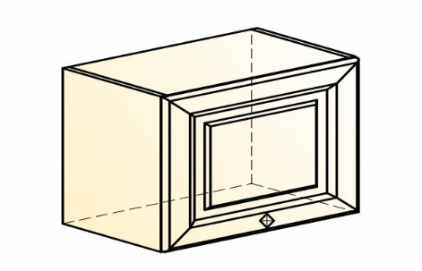 Кухонный шкаф Мишель L500 Н360 (1 дв. гл.) эмаль (белый/белый) в Челябинске - изображение 1
