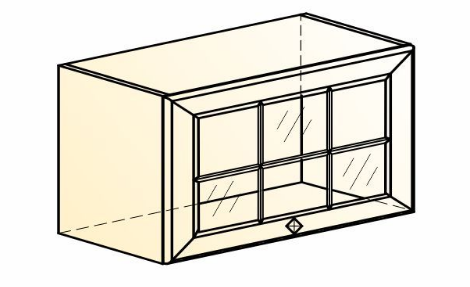 Шкаф на кухню Мишель L600 Н360 (1 дв. реш.) эмаль (белый/белый) в Челябинске - изображение 1