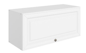 Шкаф навесной Мишель L800 Н360 (1 дв. гл.) эмаль (белый/белый) в Челябинске - предосмотр