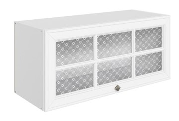 Навесной кухонный шкаф Мишель L800 Н360 (1 дв. реш.) эмаль (белый/белый) в Миассе