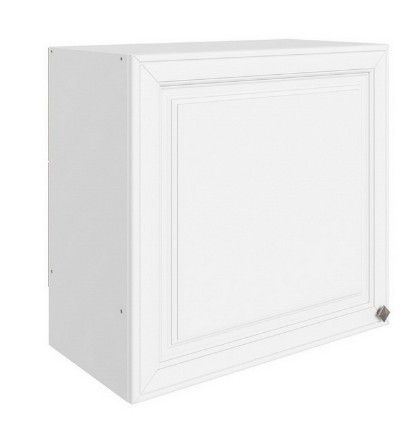 Шкаф навесной Мишель под вытяжку L600 H566 (1 дв. гл.) эмаль (белый/белый) в Миассе - изображение