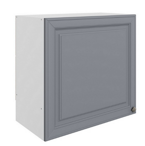 Шкаф навесной Мишель под вытяжку L600 H566 (1 дв. гл.) эмаль (белый/серый) в Миассе