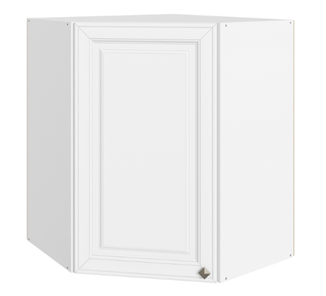Шкаф на кухню Мишель угловой L600x600 Н720 (1 дв. гл.) эмаль (белый/белый) в Копейске