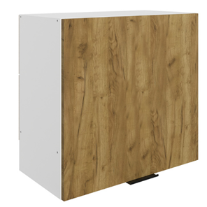 Кухонный шкаф Стоун L600 Н566 (1 дв. гл.) (белый/акация светлая) в Миассе - предосмотр