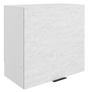 Шкаф навесной под вытяжку Стоун L600 Н566 (1 дв. гл.) (белый/белая скала) в Миассе