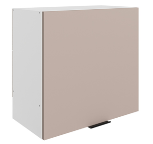 Навесной кухонный шкаф Стоун L600 Н566 (1 дв. гл.) (белый/грей софттач) в Миассе