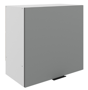Шкаф кухонный Стоун L600 Н566 (1 дв. гл.) (белый/оникс софттач) в Магнитогорске