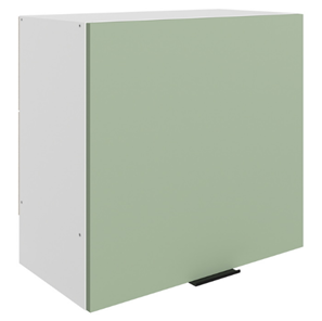 Шкаф навесной под вытяжку Стоун L600 Н566 (1 дв. гл.) (белый/полынь софттач) в Миассе