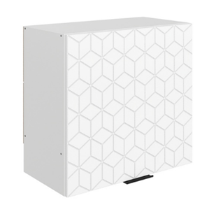 Кухонный шкаф Стоун L600 Н566 (1 дв. гл.) с фрезировкой (белый/джелато софттач) в Златоусте