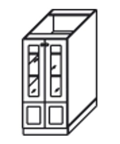 Навесной шкаф Верона хозяйственный (буфет со стеклом)* 1320*600*571 мм, глянец/софт в Челябинске