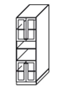 Кухонный шкаф-пенал Верона хозяйственный под технику 2070*500*525мм, глянец/софт в Миассе