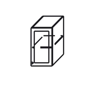 Кухонный шкаф Верона настенный однодверный с полкой 718*200*320 мм, глянец/софт в Миассе