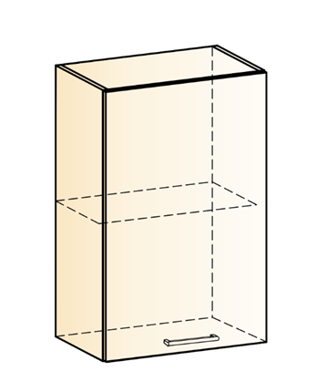 Шкаф настенный Яна L450 Н720 (1 дв. гл.) в Миассе - изображение
