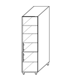 Шкаф настенный Мыло, хозяйственный 2070*400*525 мм, ШХ 400 в Миассе